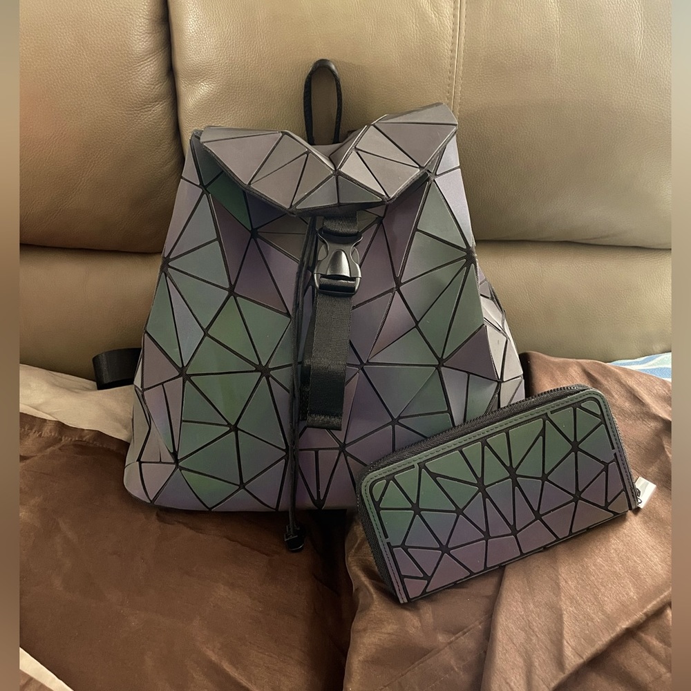 Reflective backpack and wallet